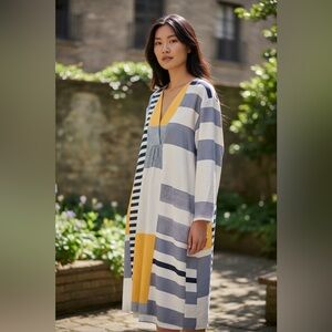 Striped Color Block maxi Dress